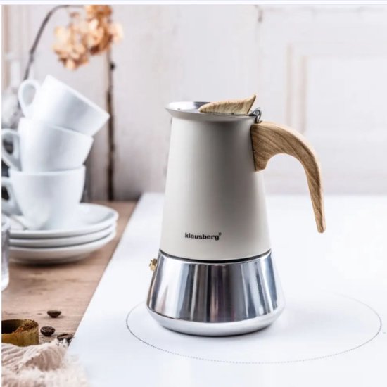 Klausberg KB-7995 espresso koffiemaker (mokapot) – 300 ml, RVS, inductie – foto 2
