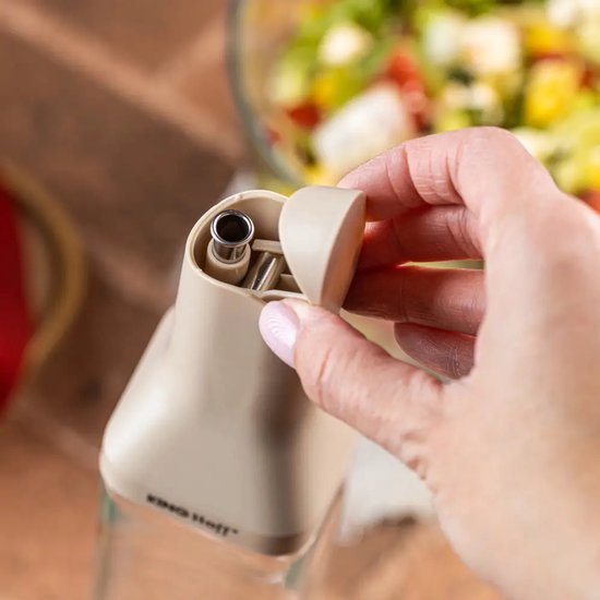 Kinghoff olie- en azijnfles met schenktuit – set van 2 glazen flessen, 500 ml – foto 6
