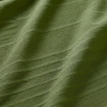 Atmosphera Plaid - donkergroen - 230 x 250 cm - katoen - met franjes - bedsprei - kleed - dekentje