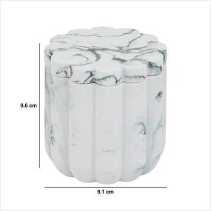 Badkameraccessoireset - Moderne Badkameraccessoires - Zeepdispenser 230 ml - Tandenborstelhouder - Toiletborstel - Wattenbakje - Luxe Badkameraccessoires - Polyresin - Marmer Wit