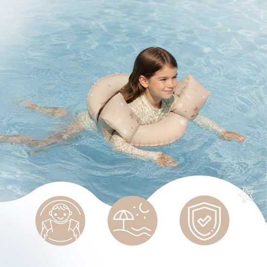 SIPO Zwembandjes voor Kinderen – 3-6 Jaar – 15-30 kg – Beige