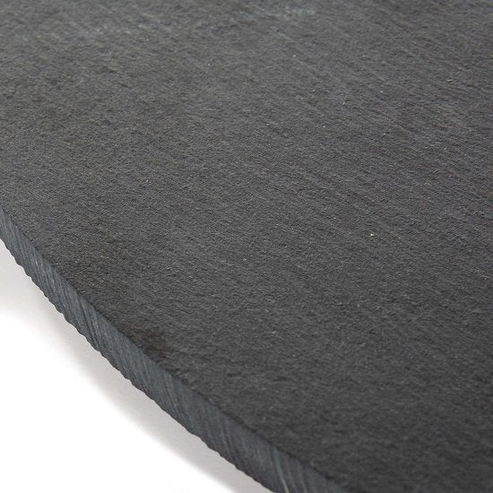 Homla - B2STONE Drehteller Servierbrett mit Messer - Schiefer Käsebrett - Drehbares Tapas-Brett - Luxuriöses Käse-Servierbrett - Snackbrett - Servierplatte mit Drehsystem - Ø30 cm - Schwarz