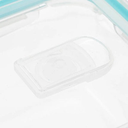 5Five Vershoudbakje met deksel - 3x - glas - luchtdicht - met clips - 18 x 12 x 6 cm - 800 ml