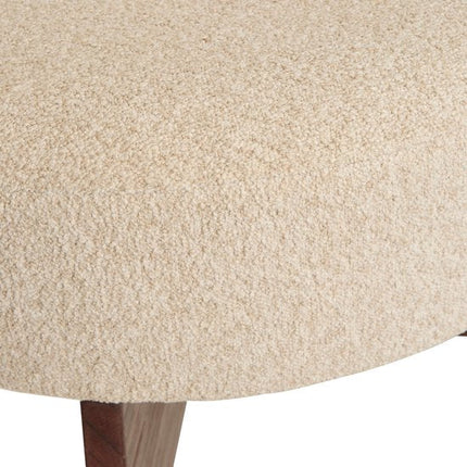 Atmosphera Kayan Poef Bouclé - Ø50xH30cm - Beige