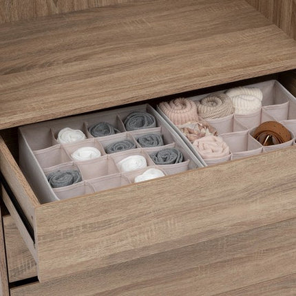 Lademandje kledingkast organizer 16-vaks Five® - Dressy+ - Beige - Opvouwbaar