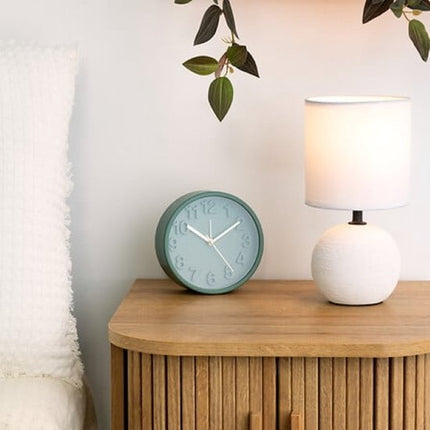Timéo Bol Tafellamp - Keramische Lamp - Moderne Tafellamp met 120cm Kabel - Sfeerverlichting voor Woonkamer - Slaapkamer - Bureau - 25cm in Hoogte - Wit