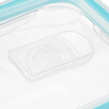 5Five Vershoudbakje met deksel - 3x - glas - luchtdicht - met clips - 17 x 11 x 6 - 540 ml