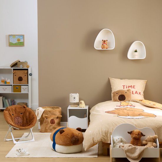 Atmosphera Kids Capybara Opvouwbare Opbergmand - 29 x 29 x 29 cm - Bruin