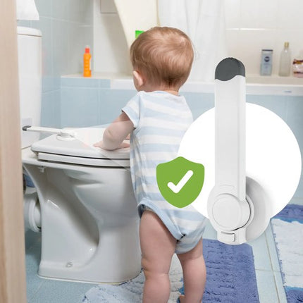 SIPO Kinderwagenaccessoires - Toiletbril Slot - Kinderbeveiliging WC Slot - Set van 2 - voor Kinderen - Zonder Boren - Wit