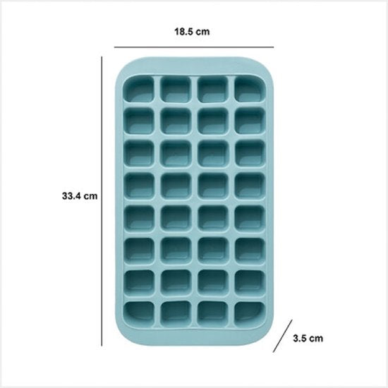 IJsblokjesvorm set van 2 – flexibele ijsblokjes tray van TPE, 33,6 x 18,3 cm – foto 3