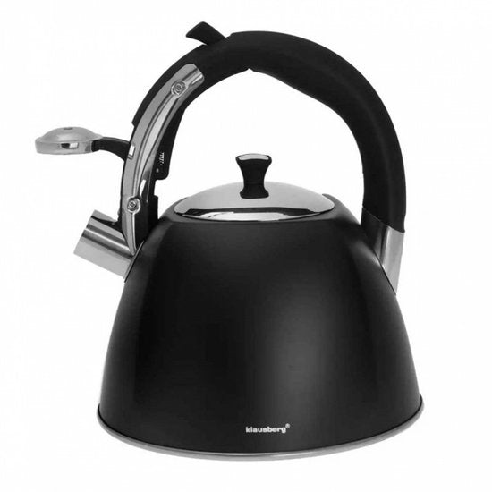 Klausberg KB-7194 Flötenkessel - 3L - Edelstahl - alle Herdarten
