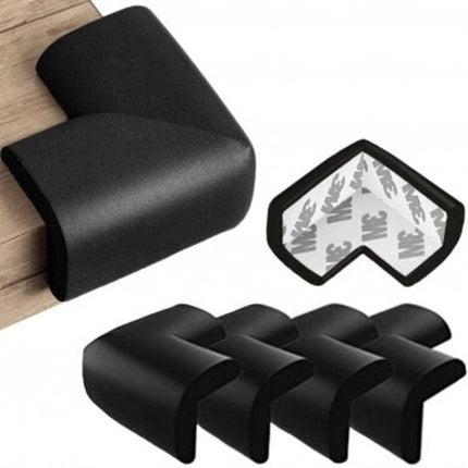 Sipo – Zachte Hoekbeschermers & Randbeschermers – Zwart – Set van 4 Stuks