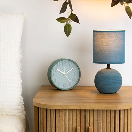 Timéo Bol Tafellamp - Keramische Lamp - Set van 2 - Moderne Tafellamp met Kabel - Sfeerverlichting voor Woonkamer - Slaapkamer - Bureau - 25cm in Hoogte