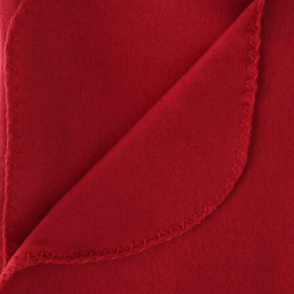 Microfleece Plaid - Zachte Microvezel Deken - Warme Plaid voor Bank en Bed - Comfortabele Fleece Deken - Woonkamer en Slaapkamer - Polyester - 125 x 150 cm - Rood