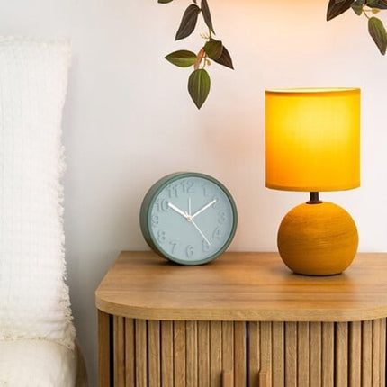 Timéo Bol Tafellamp - Keramische Lamp - Set van 2 - Moderne Tafellamp met Kabel - Sfeerverlichting voor Woonkamer - Slaapkamer - Bureau - 25cm in Hoogte - Geel