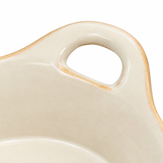 Serveerschaaltjes - Ontbijtkommetjes - Schaaltjes Set van 2 - Ovenbestendig - Magnetronbestendig - Vaatwasserbestendig - Voor Snacks, Dessert en Bijgerechten - 250ml - Aardewerk - Ø12 cm - Beige