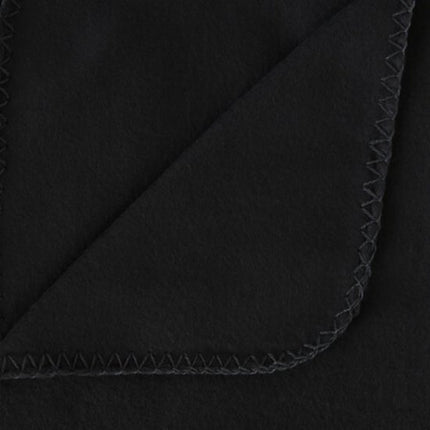 Microfleece Plaid - Zachte Microvezel Deken - Warme Plaid voor Bank en Bed - Comfortabele Fleece Deken - Woonkamer en Slaapkamer - Polyester - 125 x 150 cm - Zwart