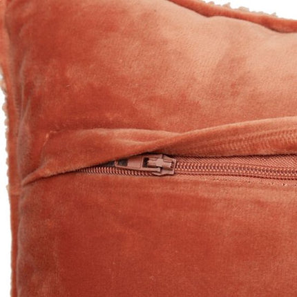 Bankkussen - Sierkussen - Decoratief Kussen - Set van 2 - Lendekussen Woonkamer - Rechthoekig - Polyester - 30x50 cm - Terracotta