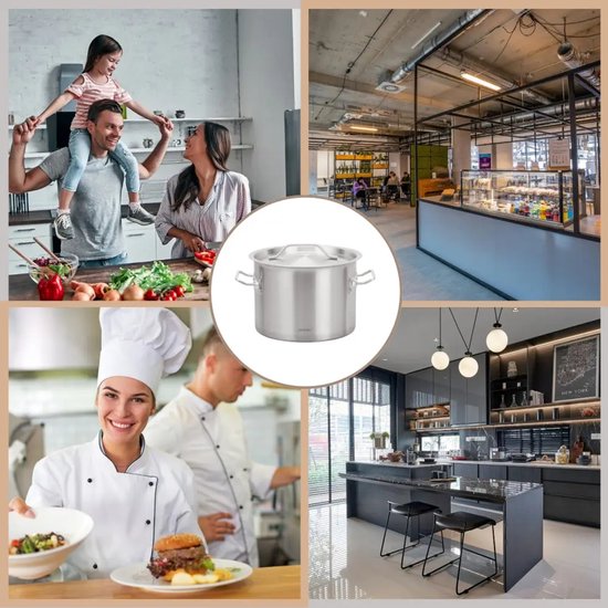Kinghoff extra grote kookpan 83 liter – RVS stockpot met deksel, Ø 55 cm – foto 6