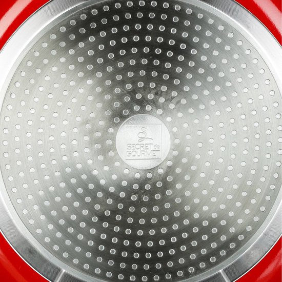 Set van 2 Rood/Zwarte Koekenpannen – Geschikt voor Alle Kookplaten (Incl. Inductie) – 26 cm + 31 cm – Anti-Aanbaklaag – Bakelieten Handvat