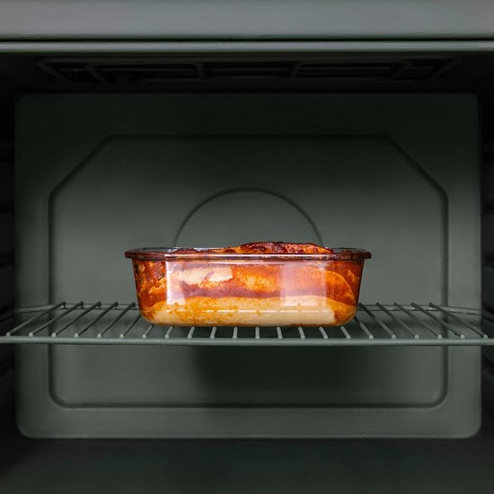 Vershoudbakje glas 370 ml Five® - Transparant - Met deksel | Vaatwasserbestendig | Magnetronbestendig | Luchtdicht | Diepvriesbestendig | BPA-vrij | Waterdicht