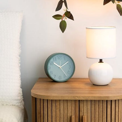 Timéo Bol Tafellamp - Keramische Lamp - Set van 2 - Moderne Tafellamp met Kabel - Sfeerverlichting voor Woonkamer - Slaapkamer - Bureau - 25cm in Hoogte - Wit