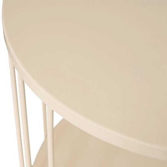 Atmosphera ronde bijzettafel taupe – metalen sidetable, Ø 36 x 52 cm – foto 2