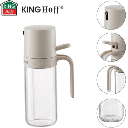 Spuitfles - Oil & Vinegar Sprayer - Set van 2 - Glas Fles met Ergonomische Spuit - Anti-aanbak - Recyclebaar - 250 ml - Beige & Transparant