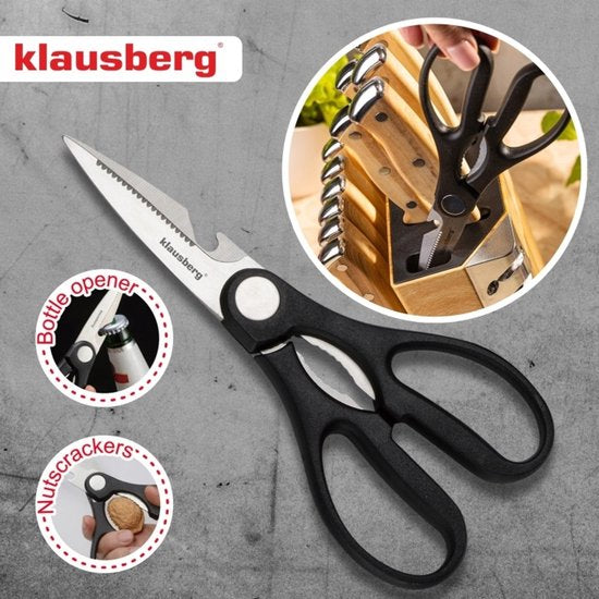 Klausberg messenset 13-delig met messenblok en slijper – 6 steakmessen, houtlook – foto 7