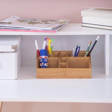 Make-up organizer 10 vakken 23 x 9 cm van bamboe - Nagellak houder - Make-up houder - Organizers