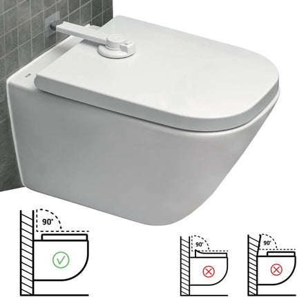 SIPO Kinderwagenaccessoires - Toiletbril Slot - Kinderbeveiliging WC Slot - Set van 2 - voor Kinderen - Zonder Boren - Wit