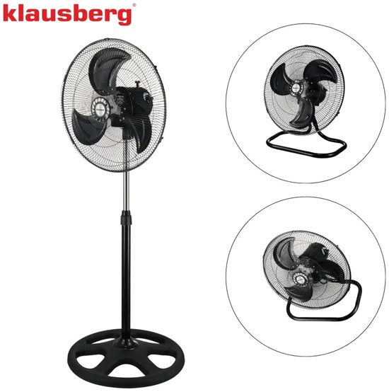 Klausberg 3-in-1 staande ventilator – ook tafel- en wandventilator, Ø 45 cm – foto 2