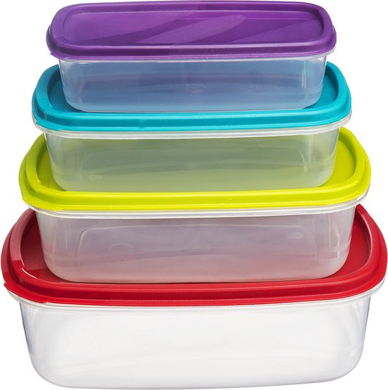 5Five vershoudbakjes nestbaar, 4-delig – BPA-vrij, luchtdicht, voor meal prep – foto 10