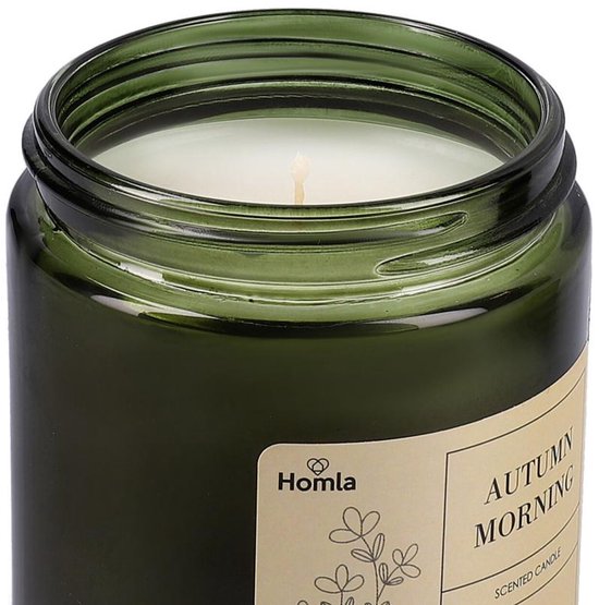 HOMLA - Dekorative Duftkerze - Einzigartiger Duft - Grüner Herbstmorgenduft