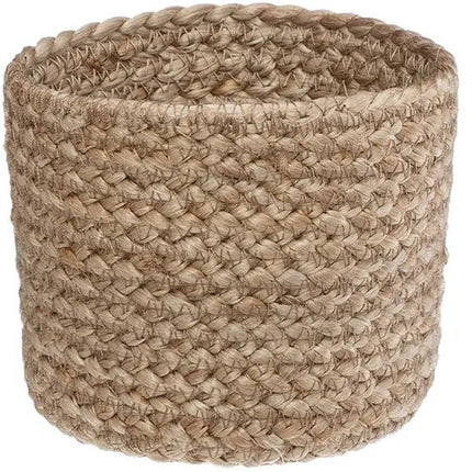 ATMOSPHERA Set van 3 beige en zwarte jute opbergmanden