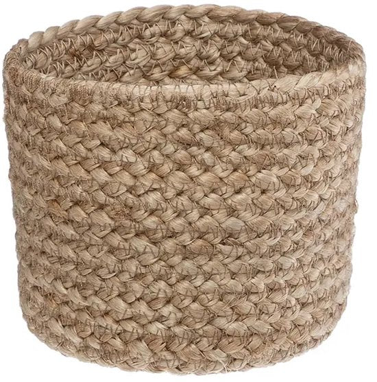 ATMOSPHERA Set van 3 beige en zwarte jute opbergmanden