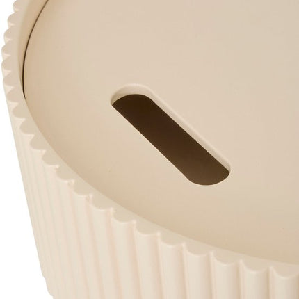 Atmosphera Juna Bijzettafel met opbergruimte - Ø33xH48cm - Beige