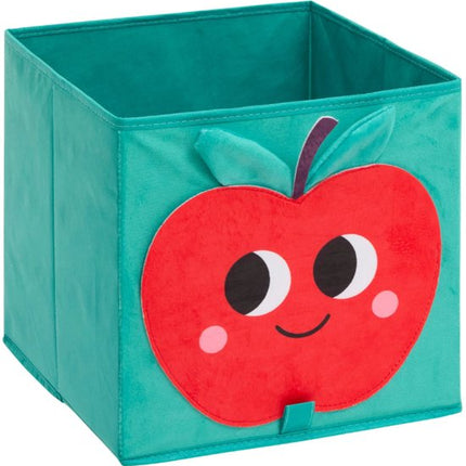 Atmosphera opbergmand kinderkamer appel - Blauw - Decoratief | Opvouwbaar
