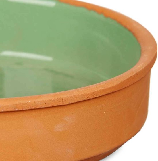La Dehesa - Tapas / Creme brulee schaaltjes - 8x stuks - terracotta/groen - 16 x 4 cm - serveerschaaltjes - hapjes - voedsel