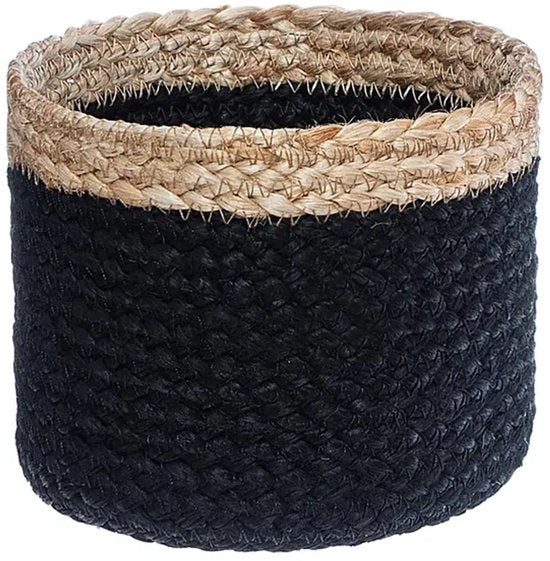 ATMOSPHERA 3er-Set Aufbewahrungskörbe aus Jute in Beige und Schwarz