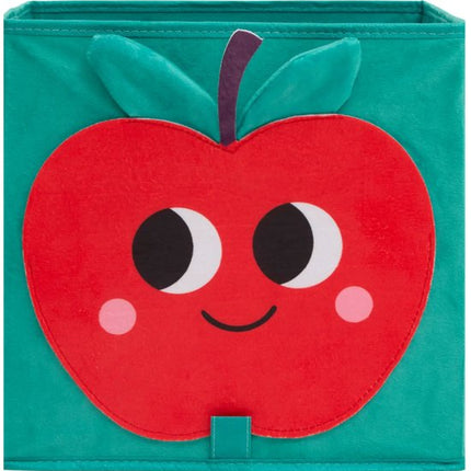 Atmosphera opbergmand kinderkamer appel - Blauw - Decoratief | Opvouwbaar