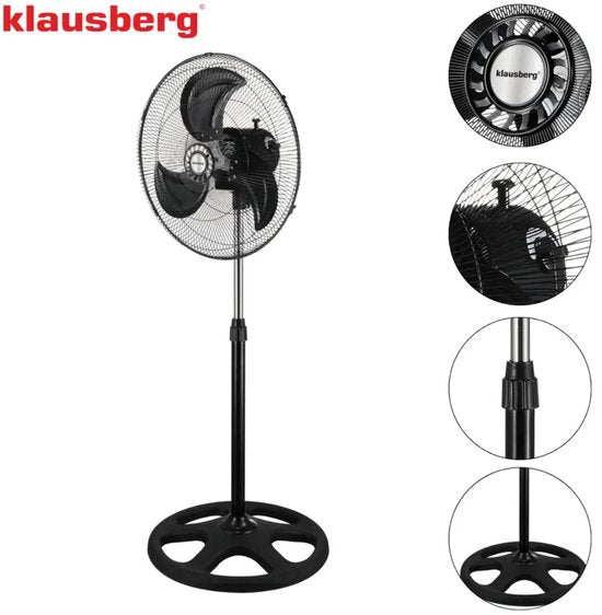 Klausberg 3-in-1 staande ventilator – ook tafel- en wandventilator, Ø 45 cm – foto 6