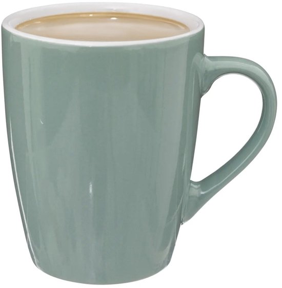 5Five Kaffeetassen Colorama – 12er-Set – Keramik – mintgrün – 380 ml – 9 x 11 cm