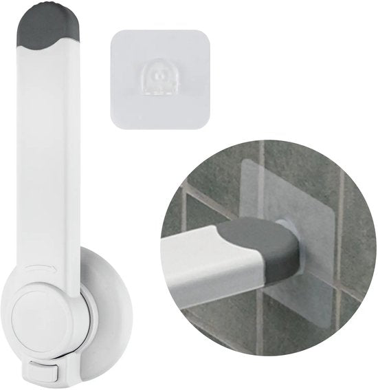 SIPO Kinderwagenzubehör - WC-Sitz- Schloss - Kindersicherung für Toilettendeckel - 2er-Set - für Kinder - Ohne Bohren - Weiß