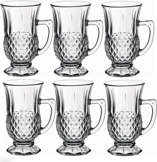 Hakal Marokkaanse theepot set – RVS theepot 1 liter en 6 glazen met handvat – foto 2