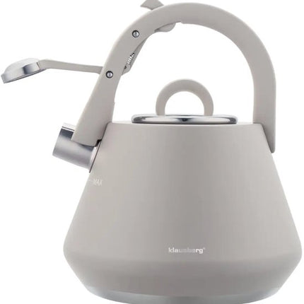 Klausberg 7949 - Fluitketel met fluit - 2.5 liter - RVS - Grijs
