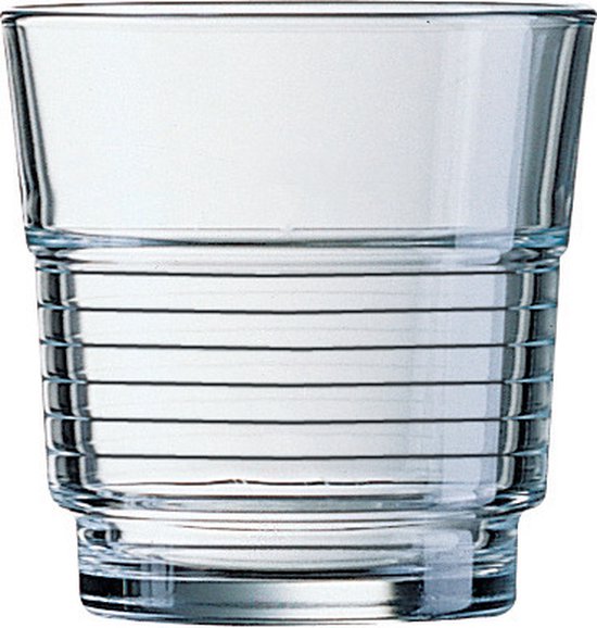 Arcoroc Wassergläser/Trinkgläser - 6er-Set - transparent - 200 ml - Glas - Gläser - stapelbar - Trinkglas/Wasserglas/Saftglas