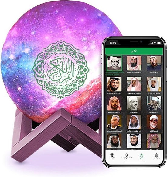 Koran lamp speaker met 7 ledkleuren, afstandsbediening en app