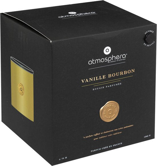 Atmosphera Enzo Duftkerze im Glas - Vanilleduft - 1200 g - Brenndauer 75 Std.