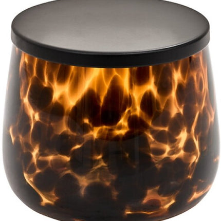 Badkameraccessoiresset - Glazen Luxe Badkamer Set - 4-delig - Dotty Badkameraccessoires Set - 400ml Zeepdispenser - Tandenborstelhouder - Zeepbakje - Wattenschijfjes Pot - Bruin